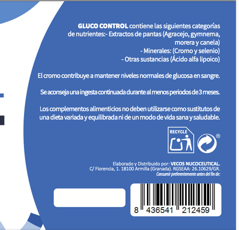 GLUCO CONTROL. 60 cápsulas