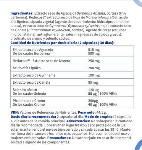 GLUCO CONTROL. 60 cápsulas