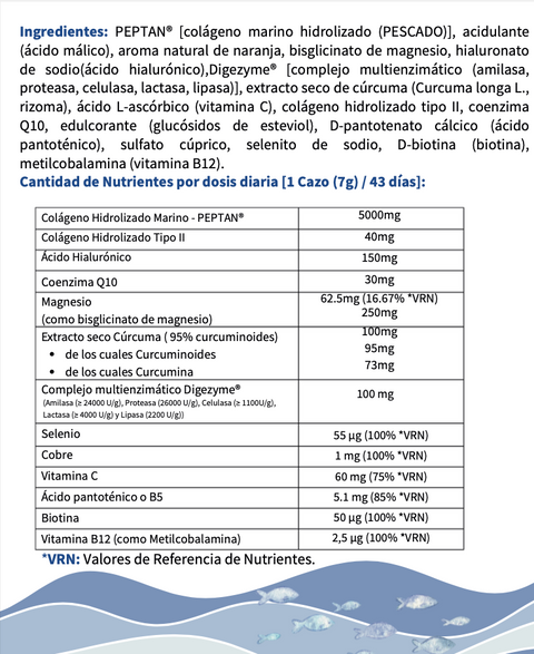 Colágeno Marino con Extracto de Cúrcuma. OFM® 300g