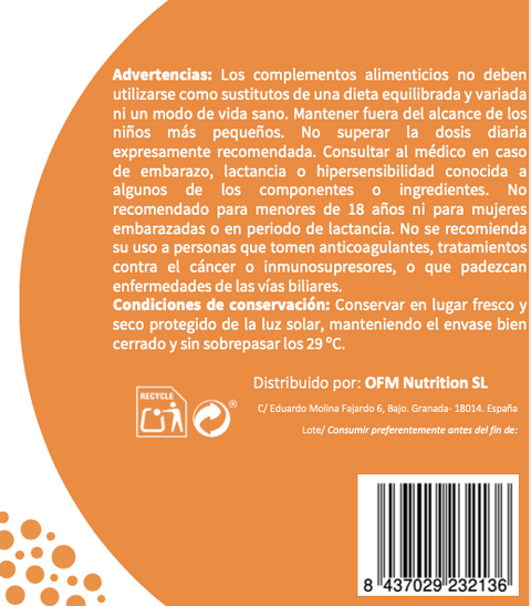 Extracto de Cúrcuma Fitosomada Meriva® +Mix Probióticos+ Pimienta. 60 Cápsulas