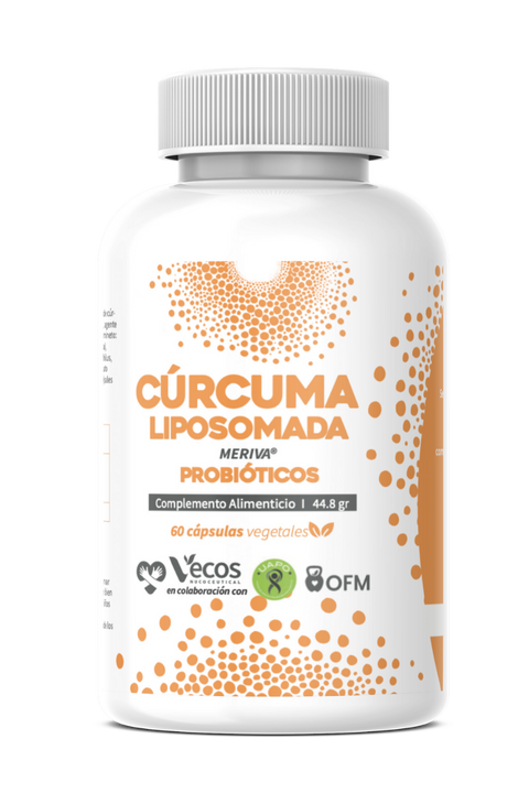 Extracto de Cúrcuma Fitosomada Meriva® +Mix Probióticos+ Pimienta. 60 Cápsulas